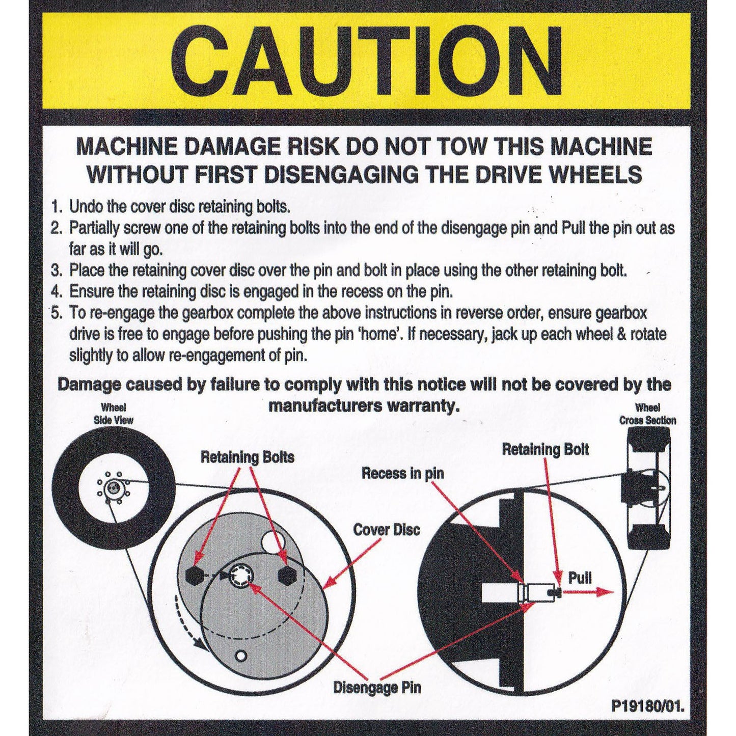 NiftyLift Single Decal P19180/01