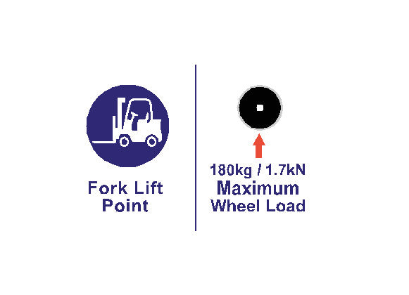 Power Tower, 180kg Maximum Wheel Load, Single Decal, SAF1091