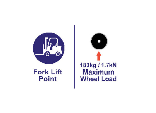 Power Tower, 180kg Maximum Wheel Load, Single Decal, SAF1091