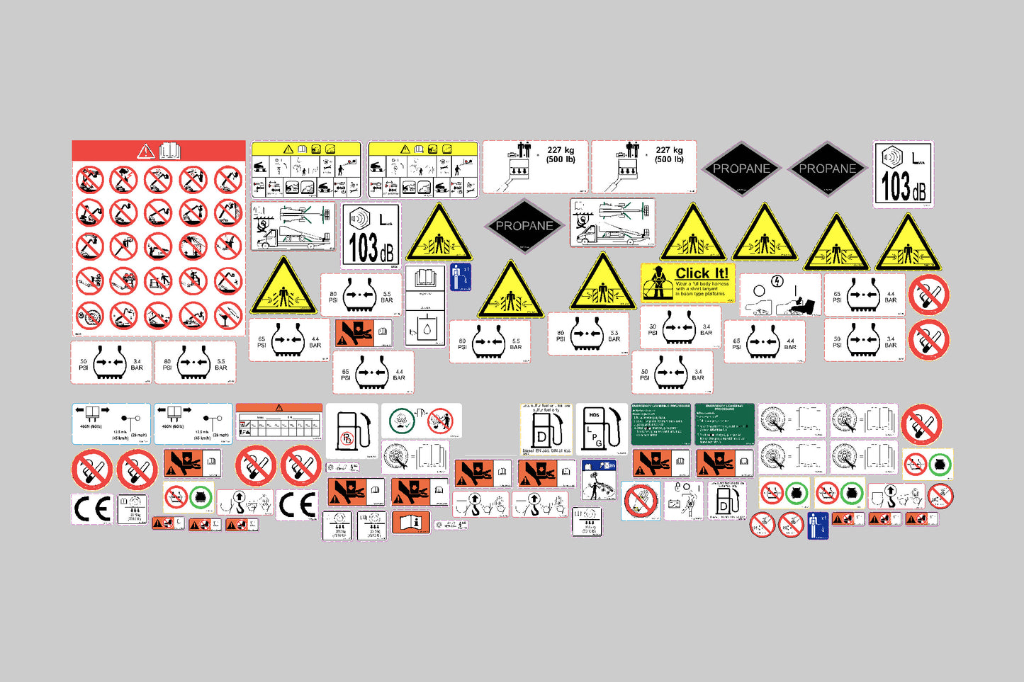 Skyjack SJ46AJ Safety Decal Kit (AUS) PN 166309