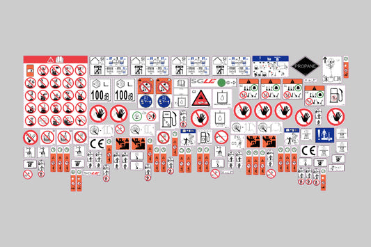 Skyjack SJ9253RT Safety Decal, Decal Kit PN236177