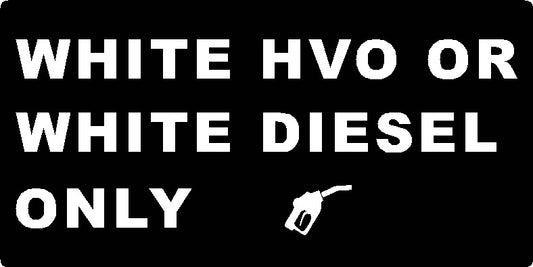 White HVO or White Diesel only, 200mm x 100mm