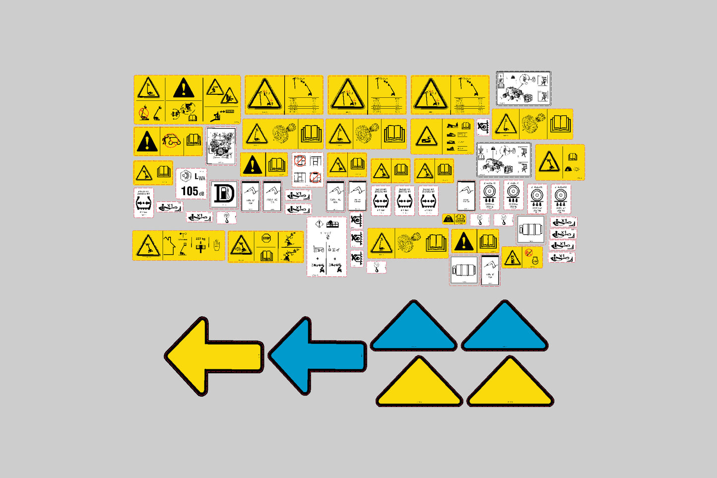 Genie Z45/25D IC Safety Decal, Sticker Kit 160768GT (2013 to 2016)