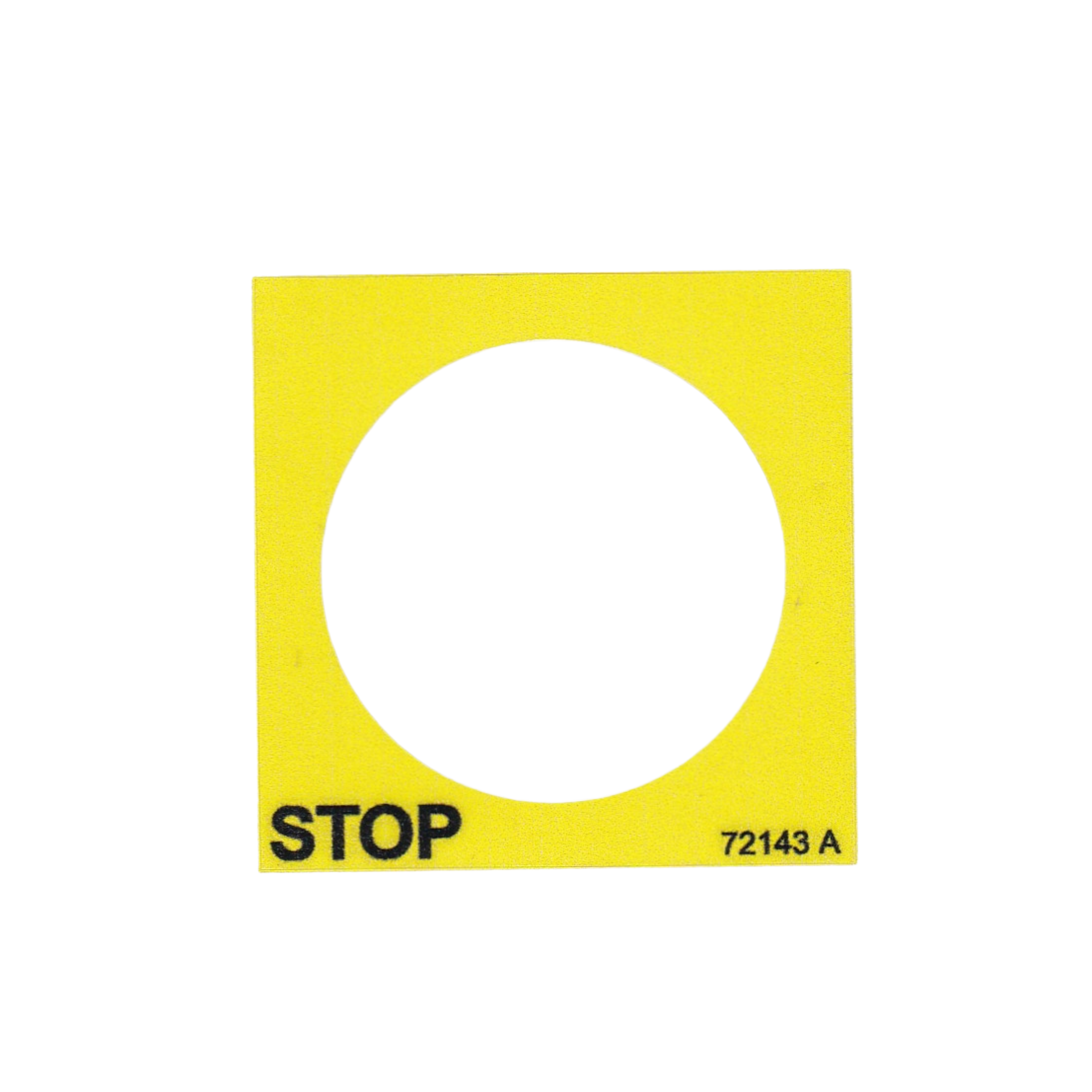 Genie Single Decal,DECAL, EMERGENCY STOP, GR ,P/N 72143GT