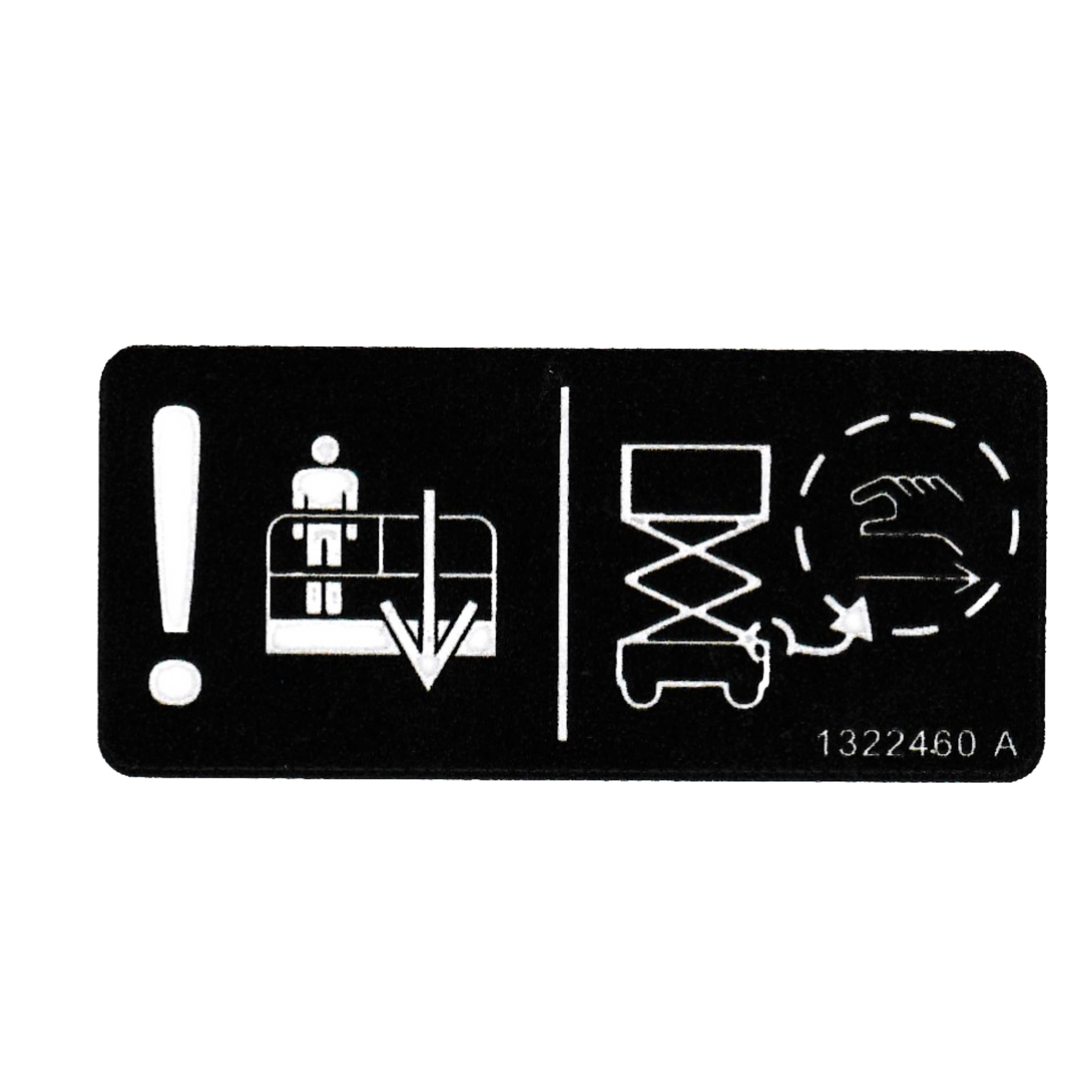 Genie Single Decal,DECAL LABEL AUX LOWERING ,P/N 1322460GT