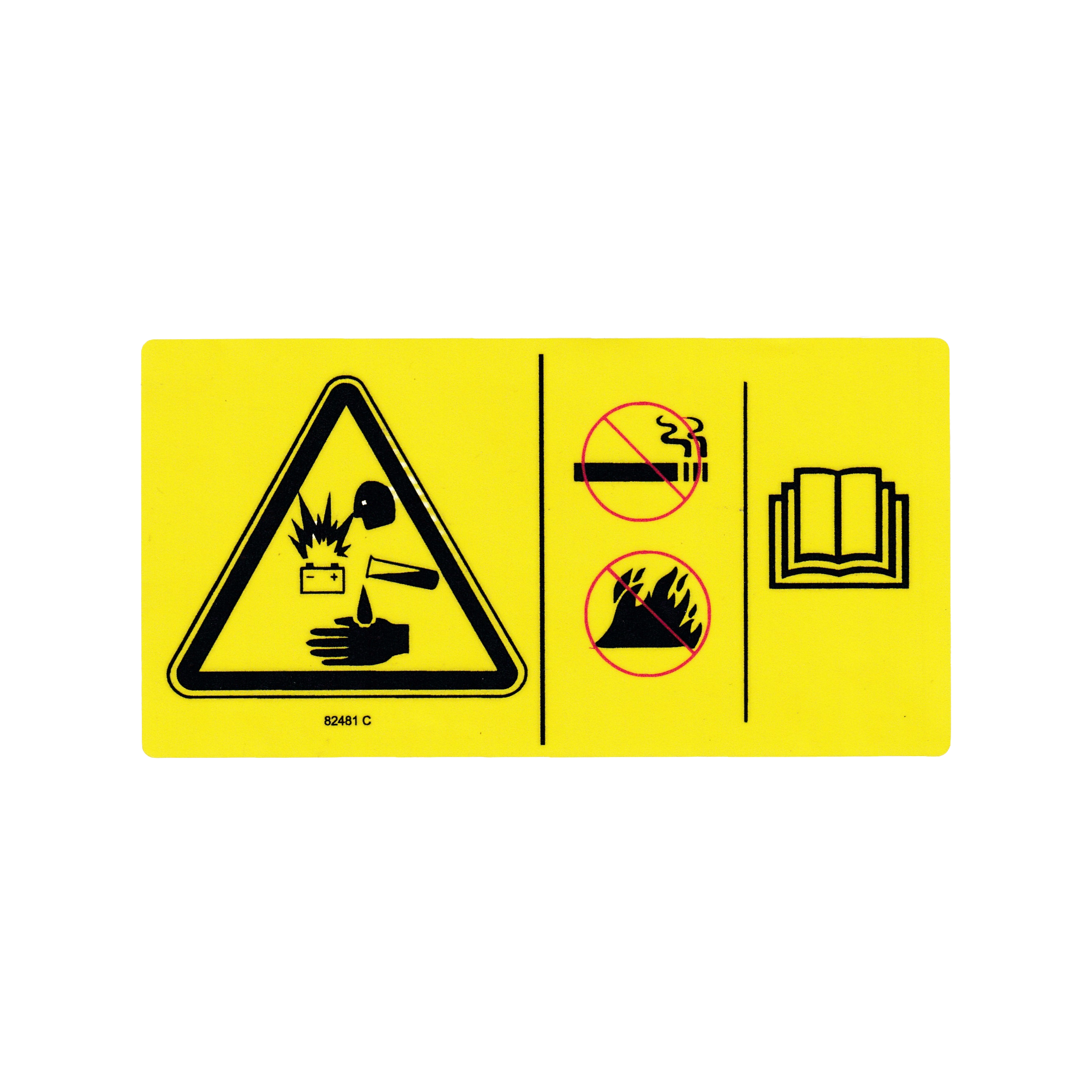 Genie Single Decal, Battery Safety, 82481GT