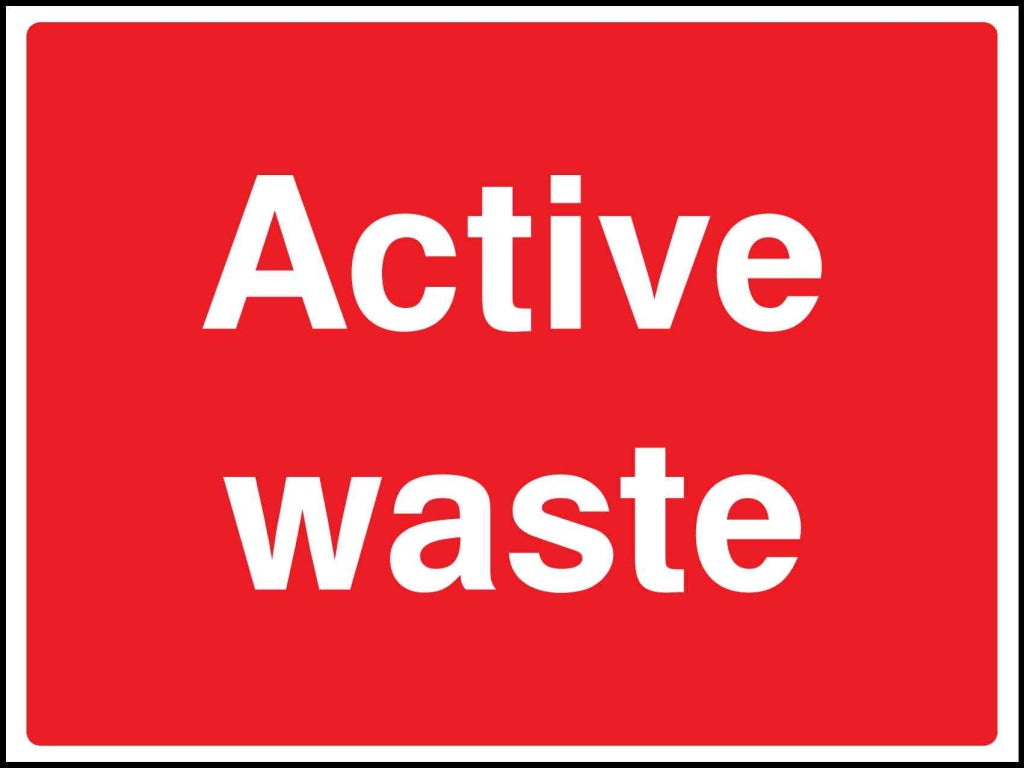 Active waste| Construction Safety Sign