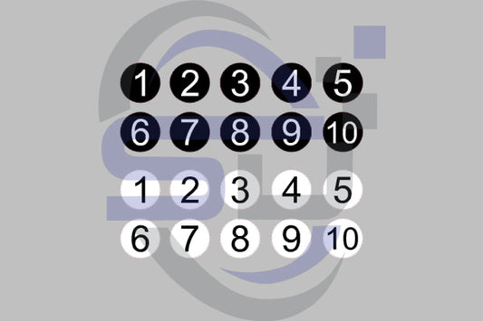 Agg-Pro 1-10 Numbers Decal - Safety Decals Ltd
