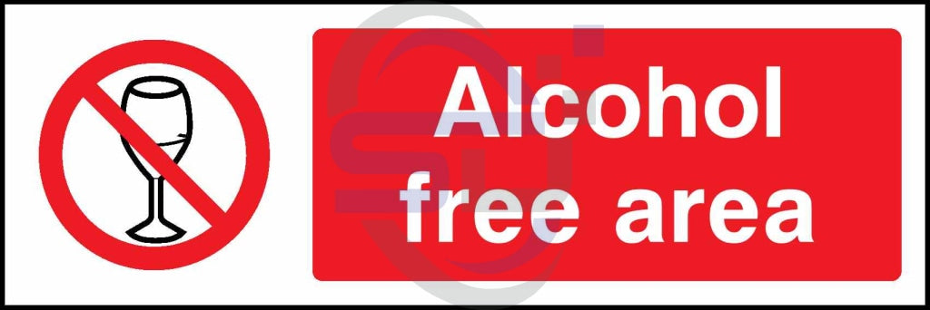 Alcohol free area - Safety Decals Ltd
