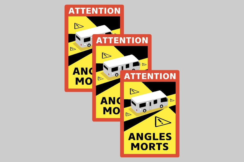 Blind Spot Angles Morts Decal | Sticker For Motor Home Sticker - Safety Decals Ltd
