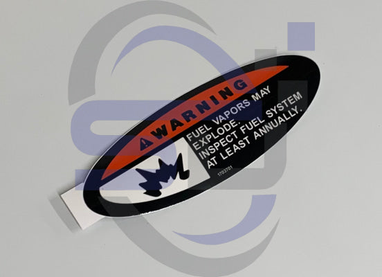 Boat safety decal, Fuel Vapours - Safety Decals Ltd