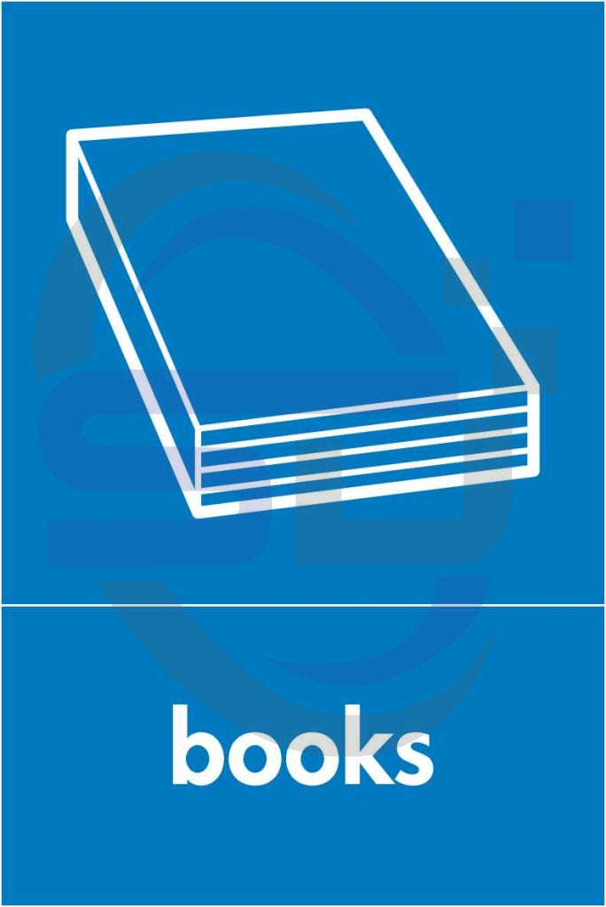 books| Recycling, Recycling Paper, Size 100x150 Safety Sign