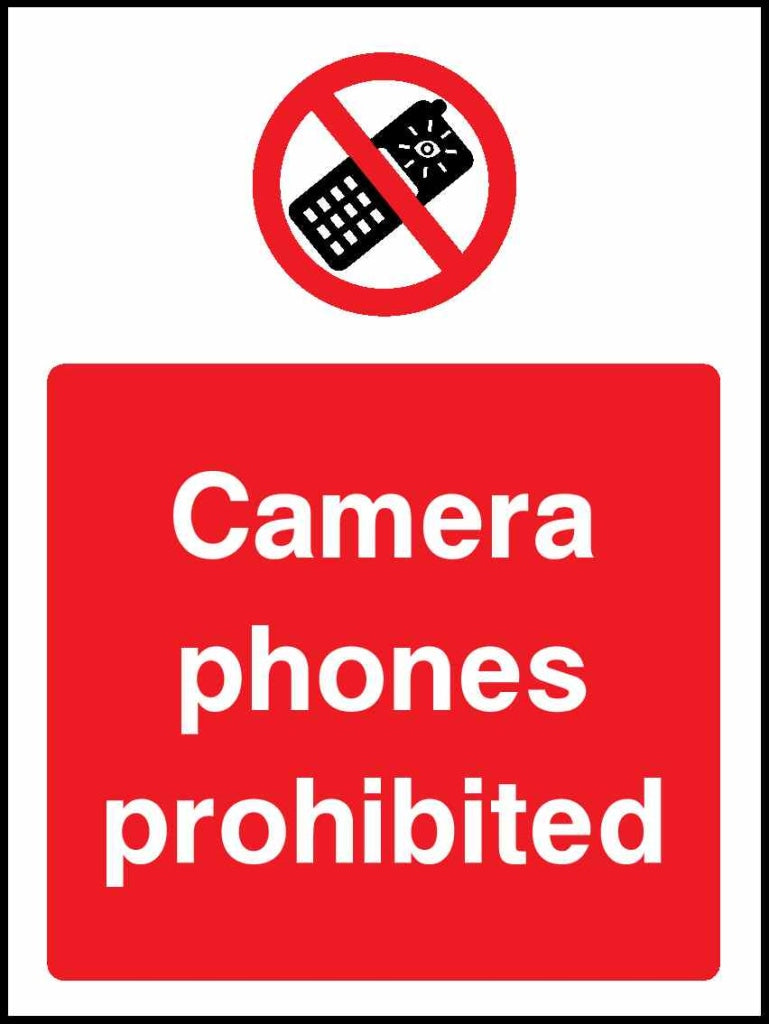Camera phones forbidden - Safety Decals Ltd
