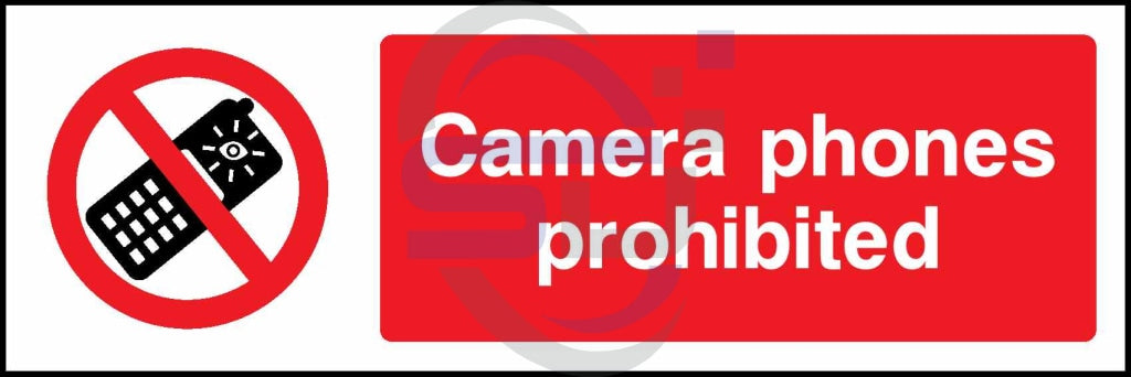 Camera phones prohibited - Safety Decals Ltd