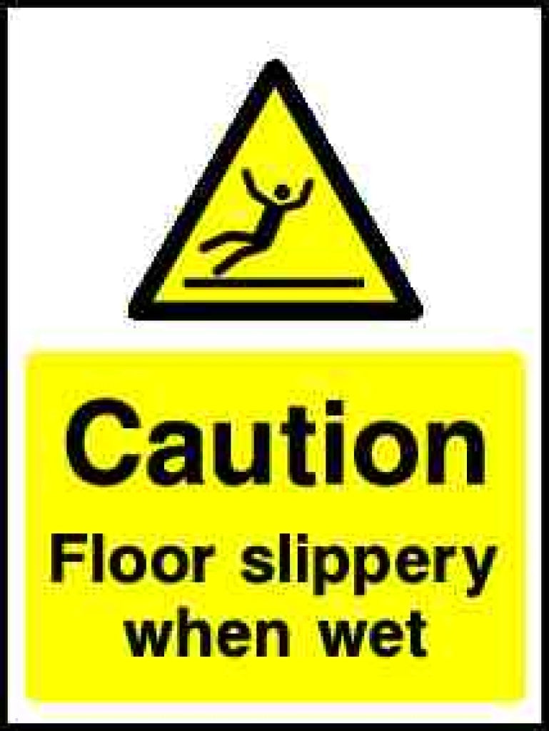 Caution Floor slippery when wet - Safety Decals Ltd