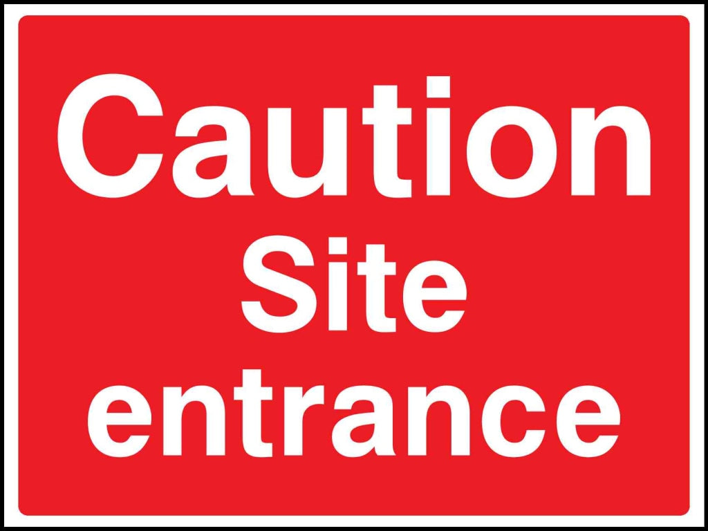 caution site entrance - Safety Decals Ltd