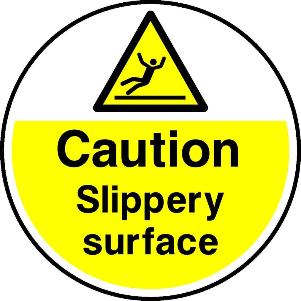 Caution Slippery surface - Safety Decals Ltd