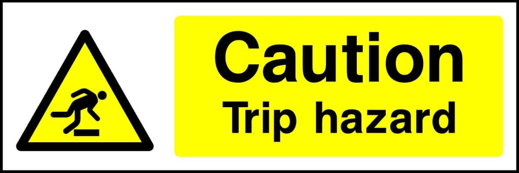 caution trip hazard - Safety Decals Ltd
