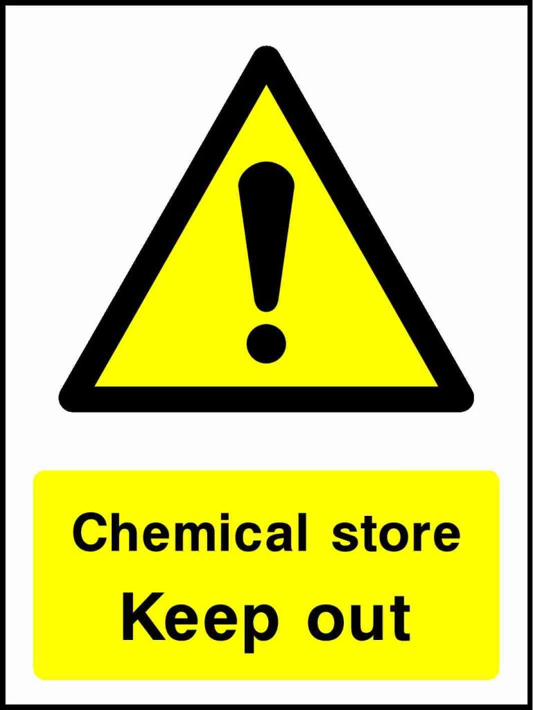 Chemical store Keep out - Safety Decals Ltd