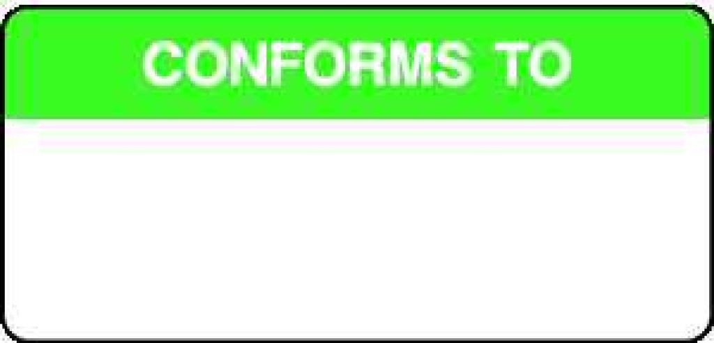 CONFORMS TO - Safety Decals Ltd
