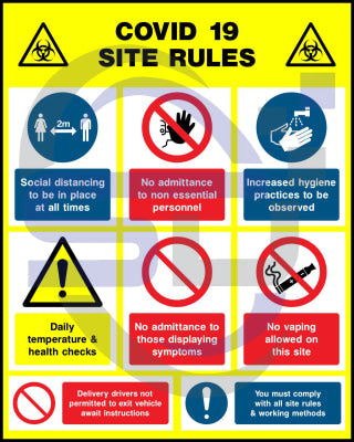 Copy of 2 metres covid 19 site rules - Safety Decals Ltd