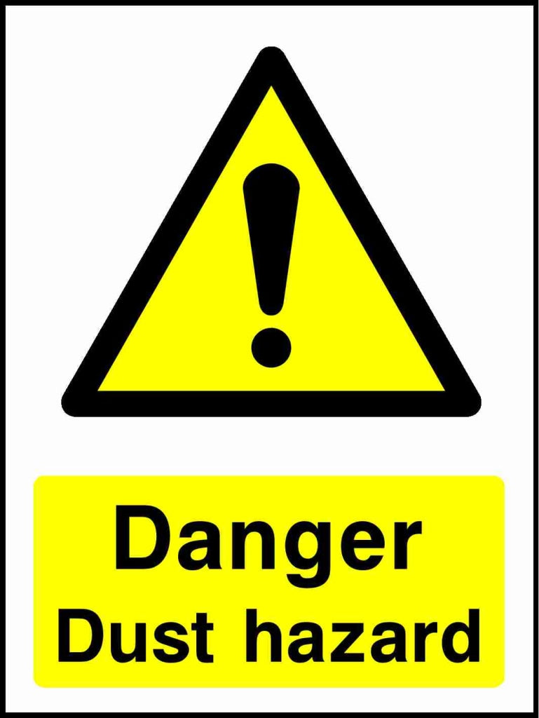 Danger Dust hazard - Safety Decals Ltd
