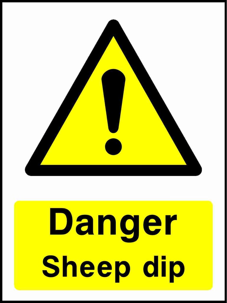 Danger Sheep dip - Safety Decals Ltd