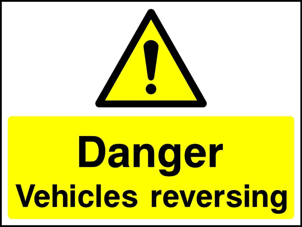 danger vehicles reversing - Safety Decals Ltd