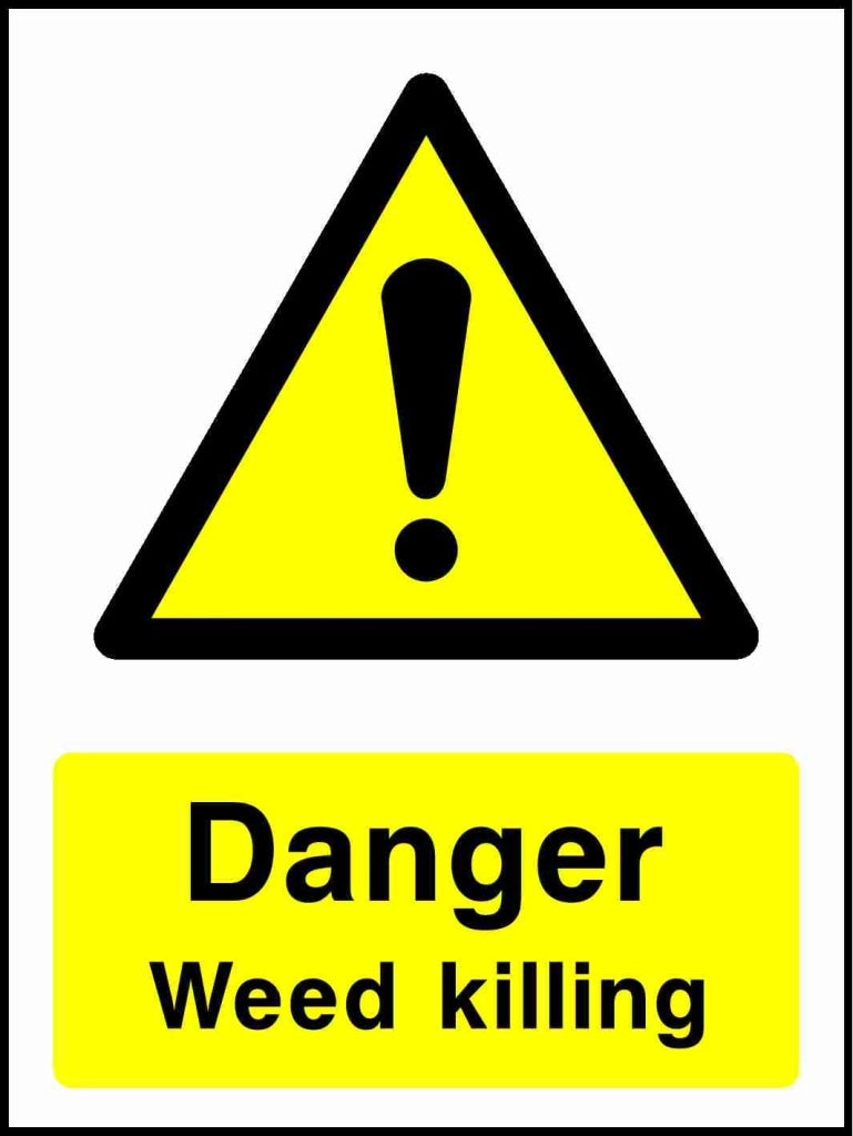 Danger Weed Killing - Safety Decals Ltd