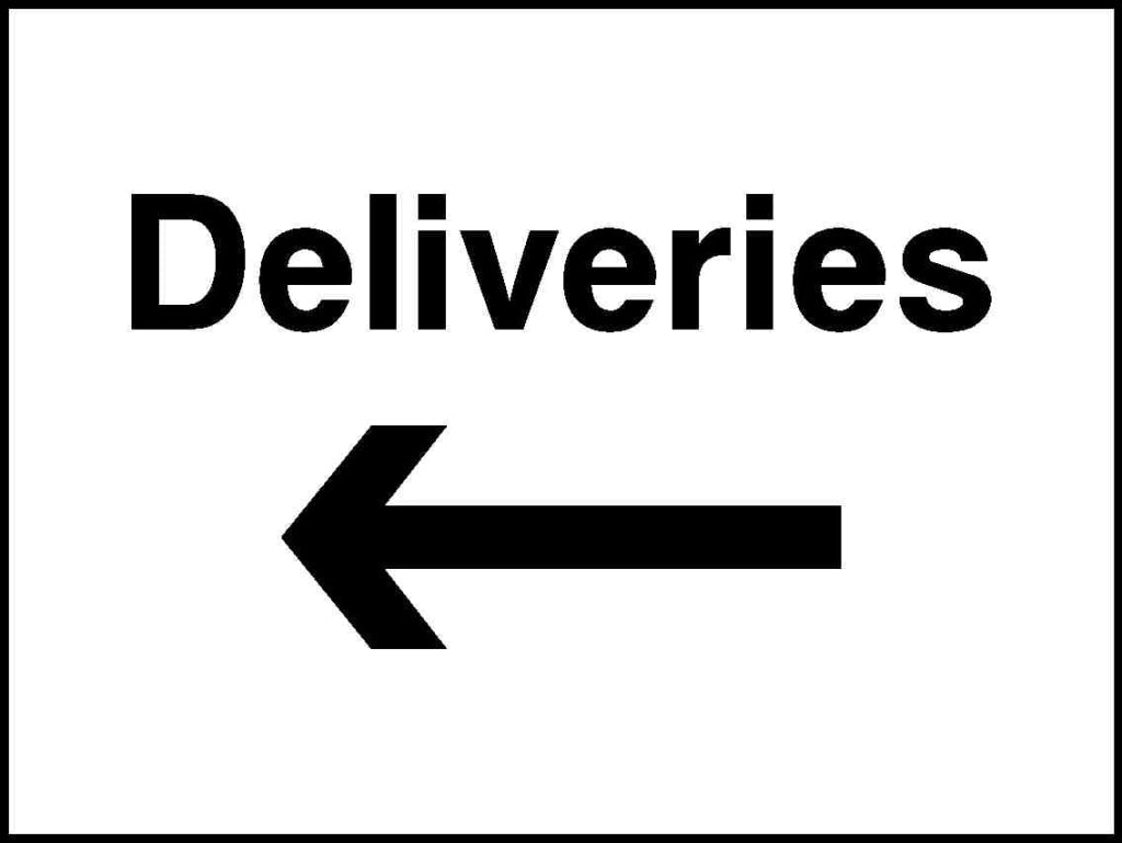 Deliveries left - Safety Decals Ltd