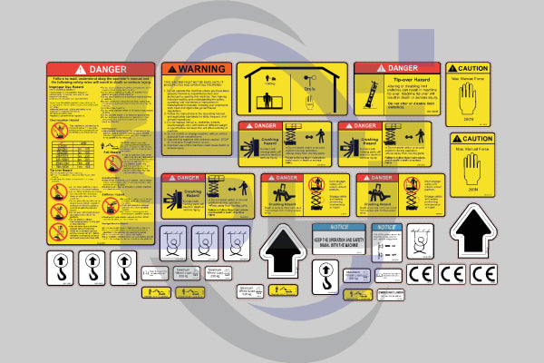 Dingli JCPT0607, Safety Decal Kit - Safety Decals Ltd