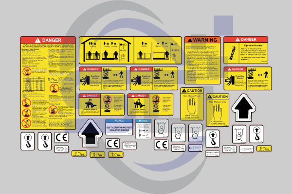Dingli JCPT0808, Safety Decal kit - Safety Decals Ltd