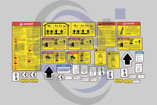Dingli JCPT1012 Safety Decal,Decal Kit - Safety Decals Ltd