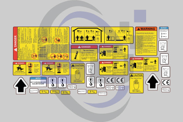 Dingli JCPT1012 Safety Decal,Decal Kit - Safety Decals Ltd