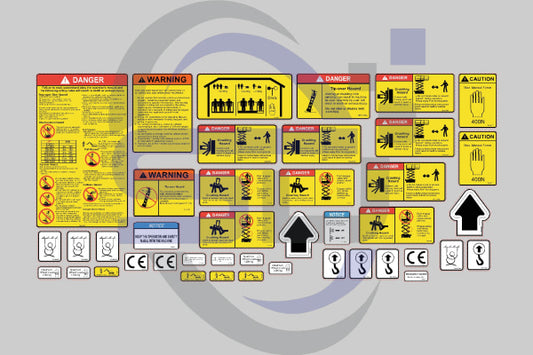 Dingli Jcpt1412Hd/Dc Safety Decal Sticker Kit