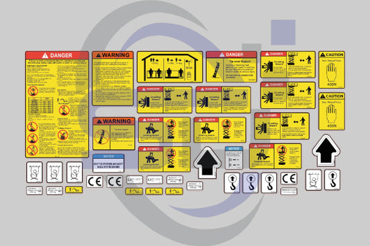 Dingli Jcpt1612Hdb/Dcb Safety Decal Sticker Kit