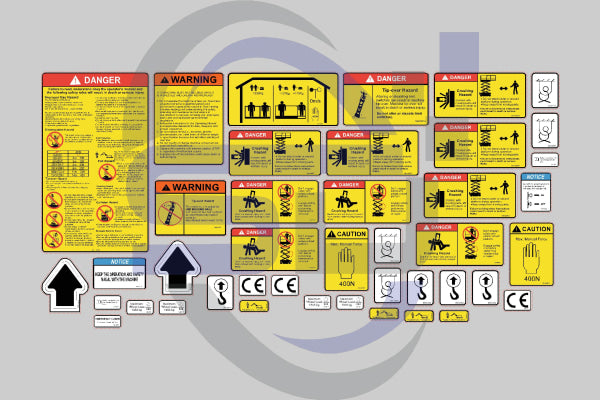 Dingli Jcpt1612Hds/Dcs Safety Decal Sticker Kit