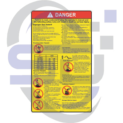 Dingli Single Decal 09440001 - Safety Decals Ltd
