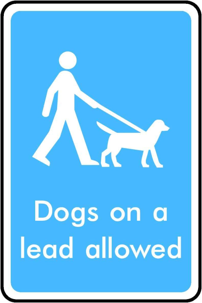 Dogs on a lead allowed - Safety Decals Ltd