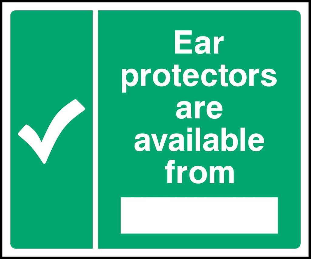 Ear 
protectors 
are 
available from - Safety Decals Ltd