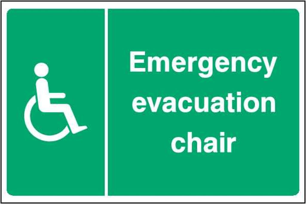 Emergency evacuation chair - Safety Decals Ltd