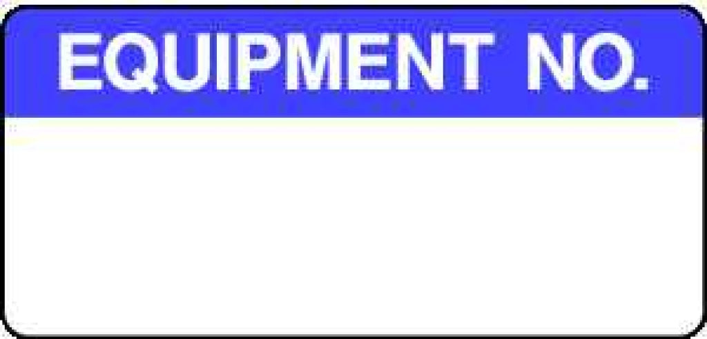 EQUIPMENT NO - Safety Decals Ltd