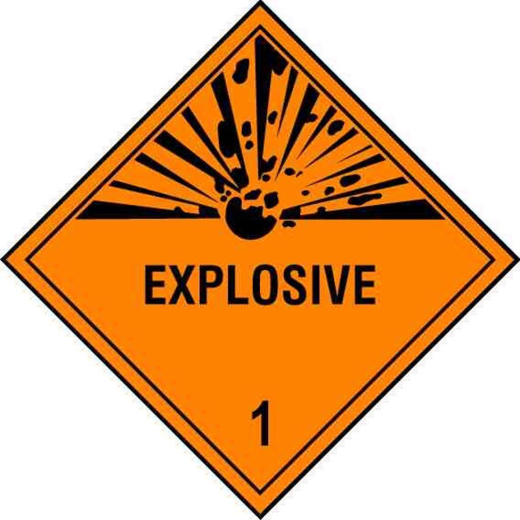 EXPLOSIVE 
1 - Safety Decals Ltd