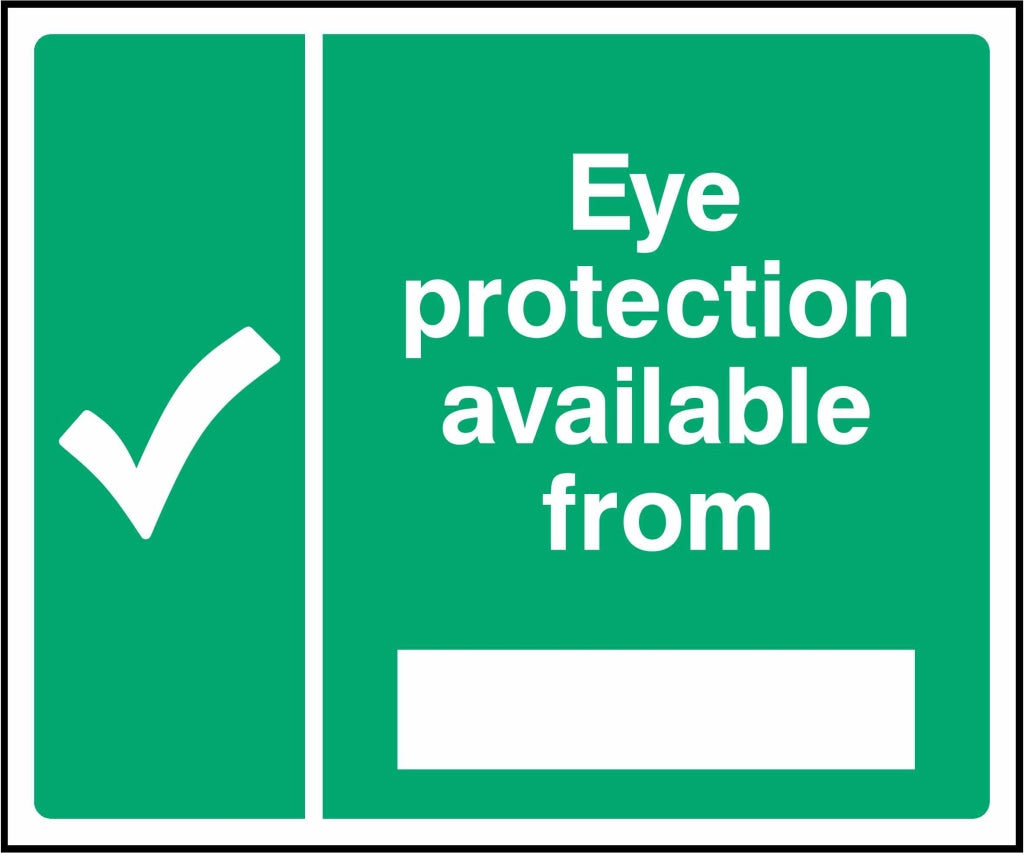 Eye protection available from - Safety Decals Ltd