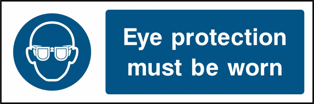 Eye protection must be worn - Safety Decals Ltd