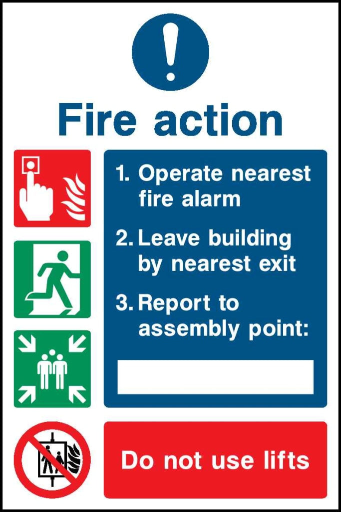 Fire action - Safety Decals Ltd