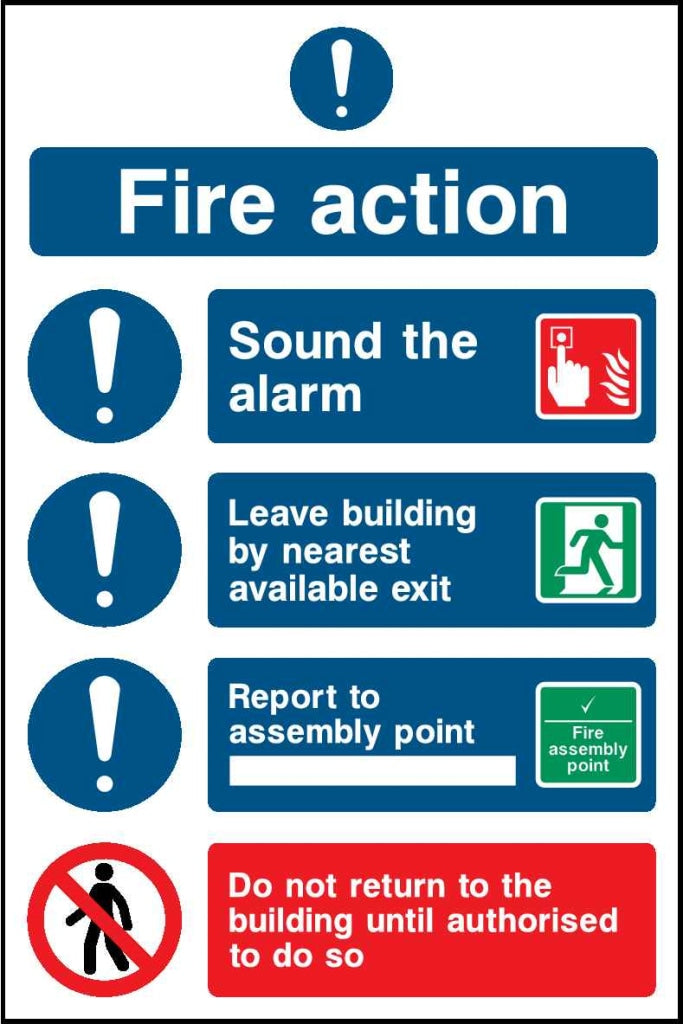 Fire action - Safety Decals Ltd