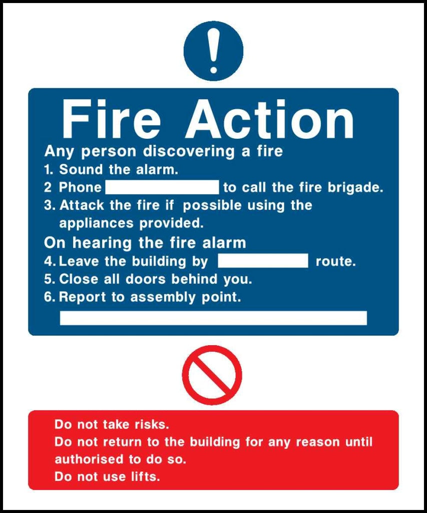 Fire Action - Safety Decals Ltd