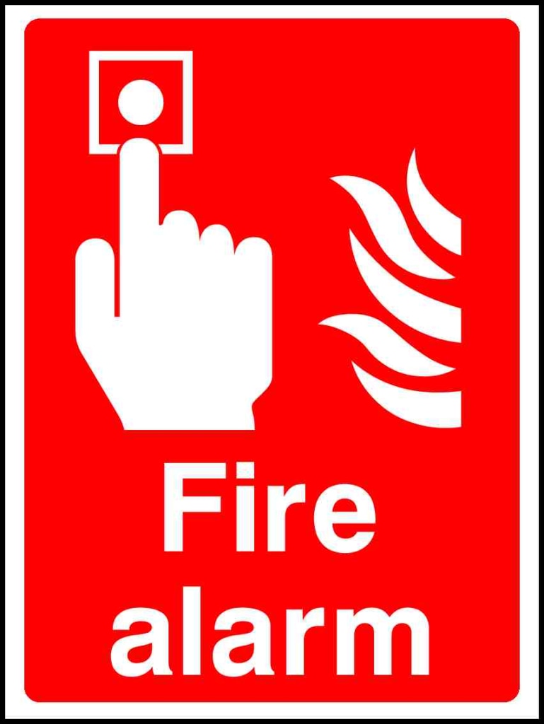 Fire alarm sign