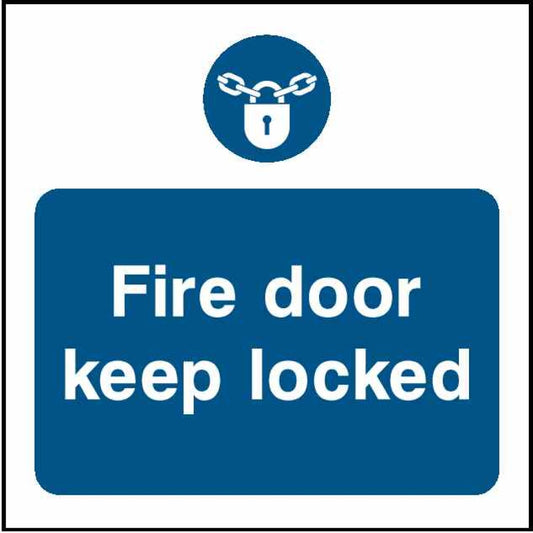 Fire door 
keep locked - Safety Decals Ltd